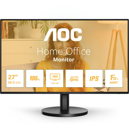 68,6cm/27" (1920x1080) AOC Basic-line 27B3HA2 16:9 FHD VA 4ms 100Hz HDMI VGA Speaker Black