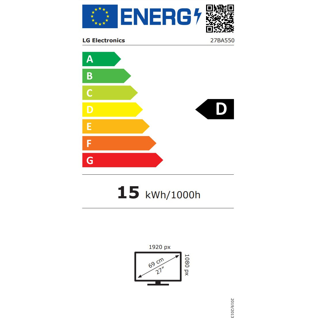 68,6cm/27" (1920x1080) LG 27BA550-B Business 100 Hz IPS 5ms HDMI VGA DP LS Black