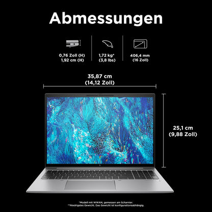 HP ZBook Firefly 16 G11 Intel Core Ultra 7 155H 40,64cm 16Zoll WUXGA 32GB 1TB/SSD NVIDIA A500 4GB W11P SmartBuy 3J War (DE)