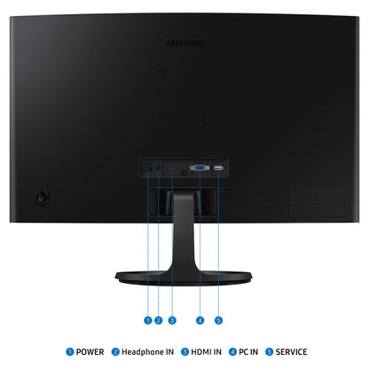 61cm/24" (1920x1080) Samsung S24D364GAU 16:9 Essential Full HD 4ms Black