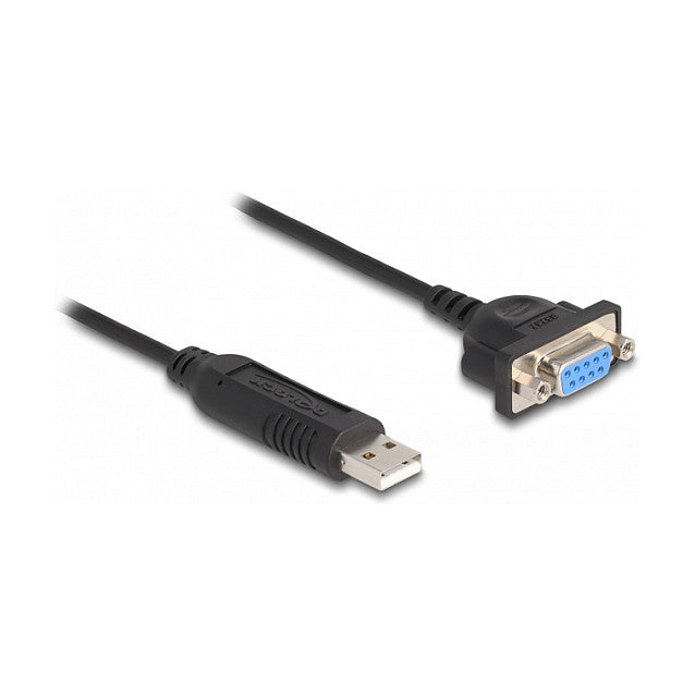 DeLock USB 2.0 > Seriell 232 (ST-ST) 0,5m Adapterkabel Schwarz