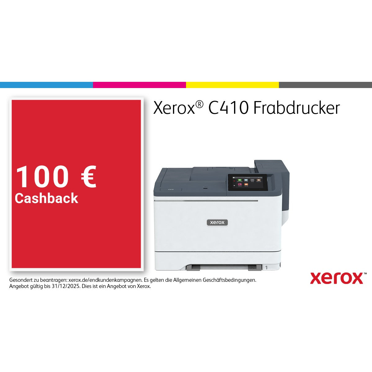 FL Xerox C410 Farblaserdrucker A4 40 S./Min. LAN Duplex