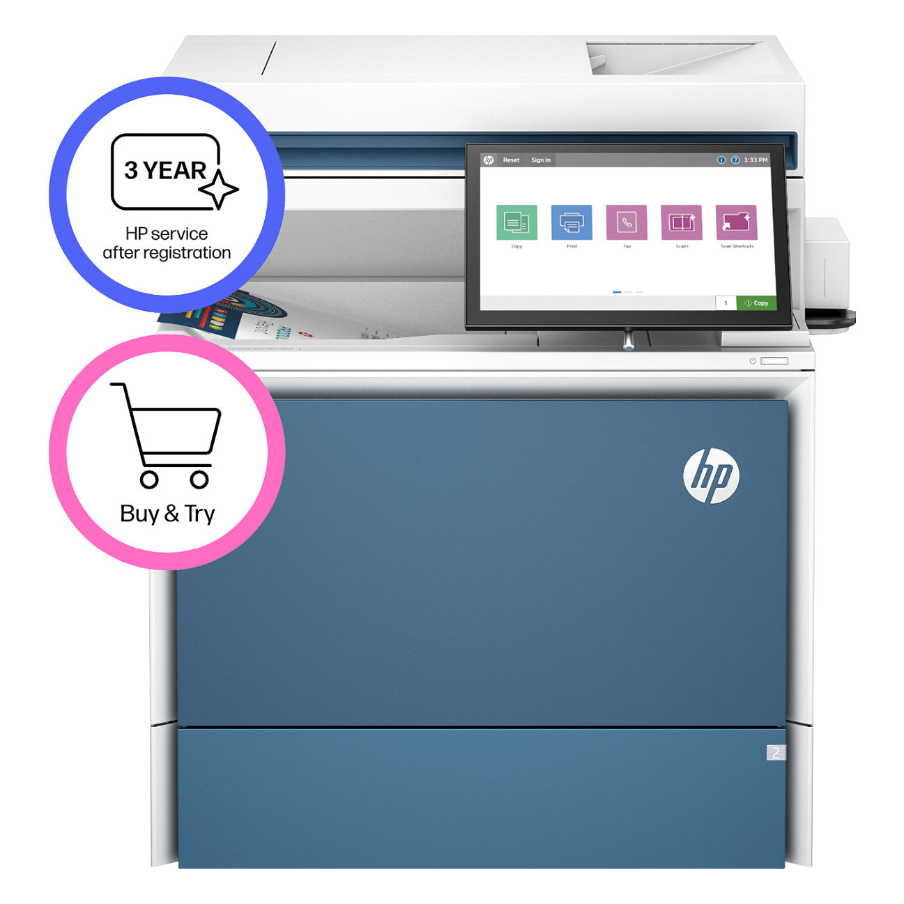 FL HP Color LaserJet Enterprise Flow MFP 5800ZF Farblaser-Multifunktionssystem 4in1