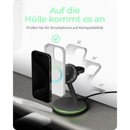 ICY BOX 3-in-1 Magnetische Ladestation Apple Watch/ IPhone/ AirPods