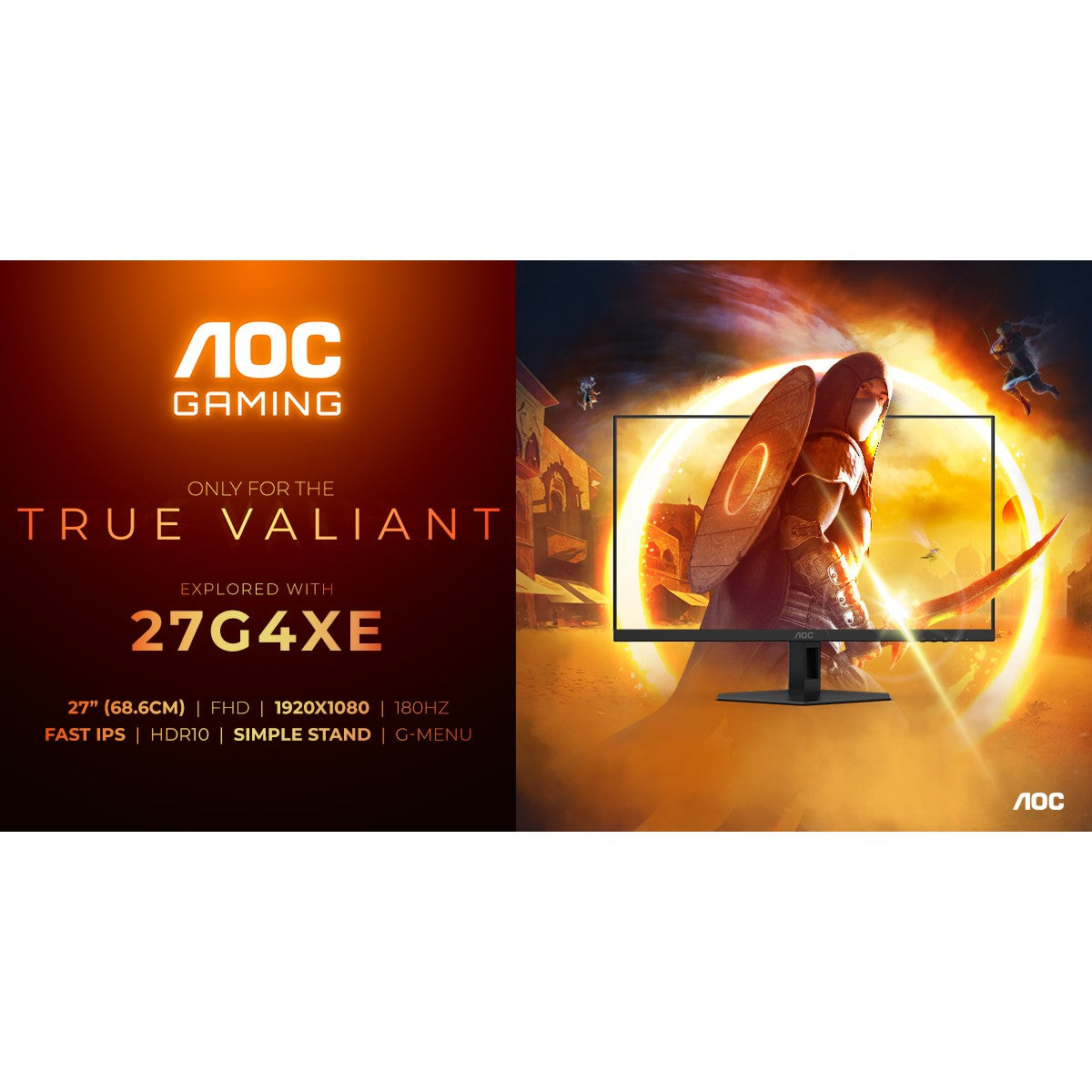 68,6cm/27" (1920x1080) AOC 27G4XE Full HD 2xHDMI DP IPS HDR10 0,5ms LS Black