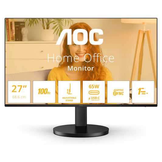 68,6cm/27" (2560x1440) AOC Q27B3CF2 16:9 QHD IPS 1ms 100Hz HDMI USB-C Speaker Black