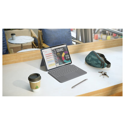Logitech Combo Touch Tastatur Trackpad Apple iPad Air 11-13'' Oxford Gray