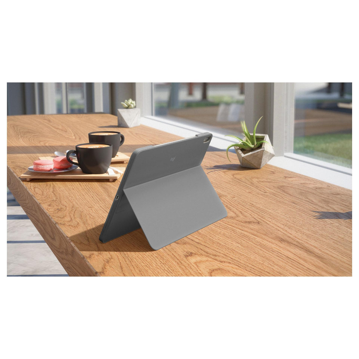 Logitech Combo Touch Tastatur Trackpad Apple iPad Air 11-13'' Oxford Gray