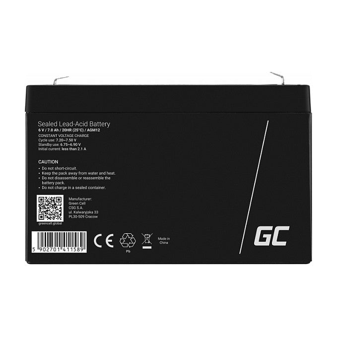 Green Cell USV-Akku Sealed Lead Acid 7Ah
