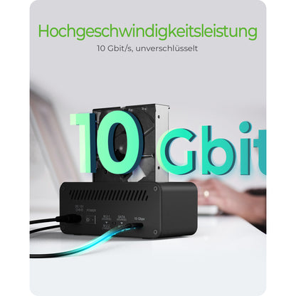 ICY BOX IB-2924MSCL-C31 USB-C 3.2 Klon- und DockingStation für 2,5"/3,5" SATA HDD und M.2 NVMe SSD