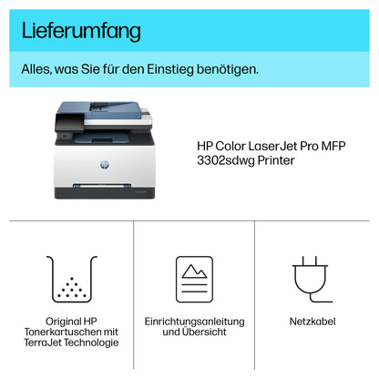 HP Color LaserJet PRO MFP 3302sdwg Farblaserdrucker 3in1 A4 LAN WiFi ADF Duplex
