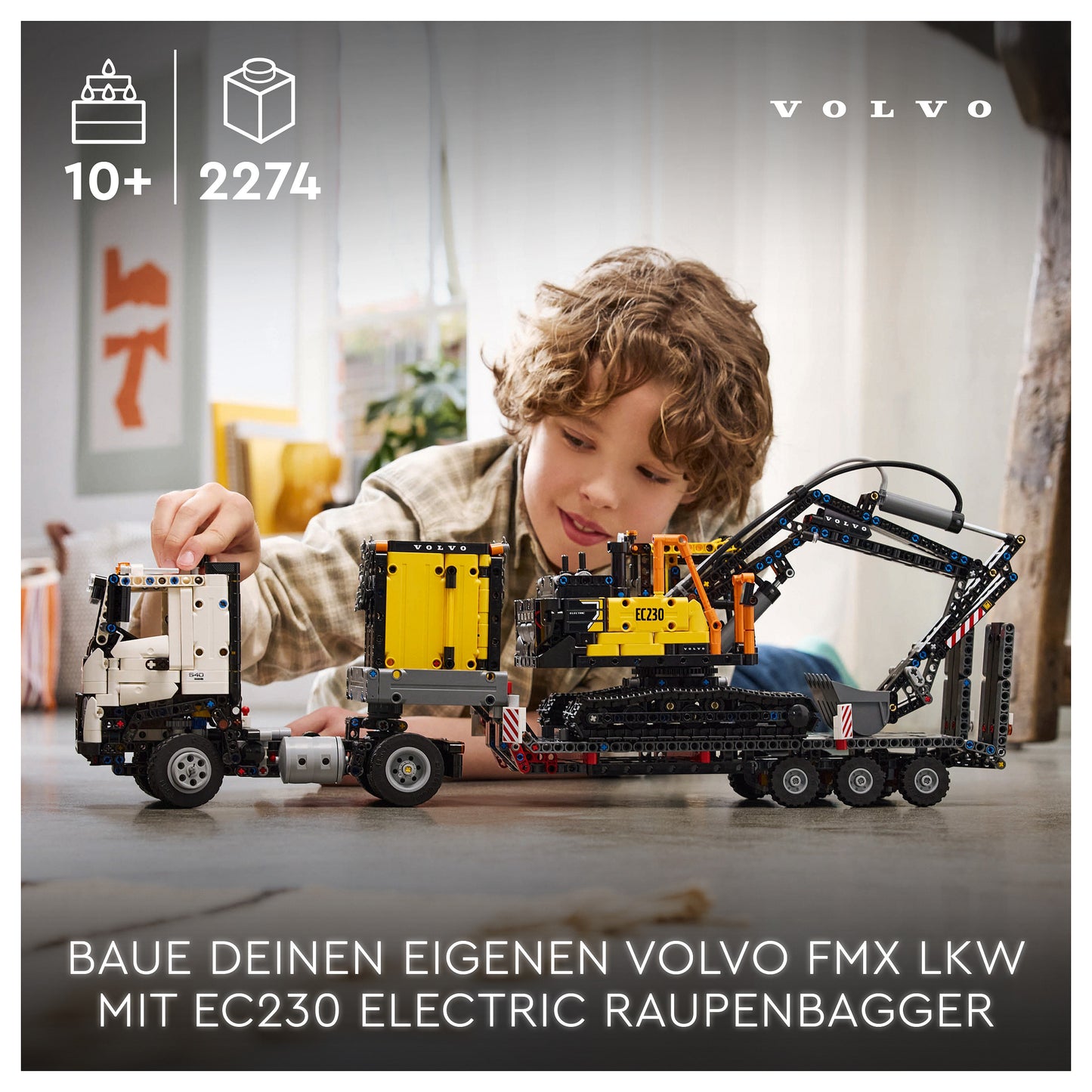 LEGO Technic Volvo FMX LKW mit EC230 Electric Raupenbagger 42175