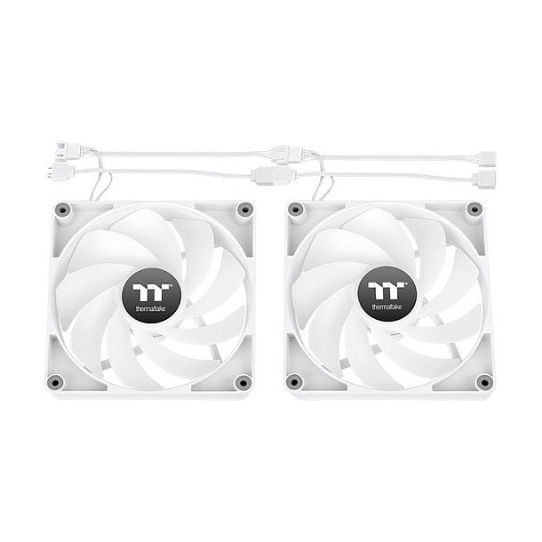 120mm Thermaltake CT120 Reverse ARGB Sync PC Cooling Fan White 2 Pack