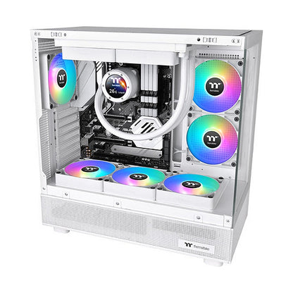 120mm Thermaltake CT120 Reverse ARGB Sync PC Cooling Fan White 2 Pack