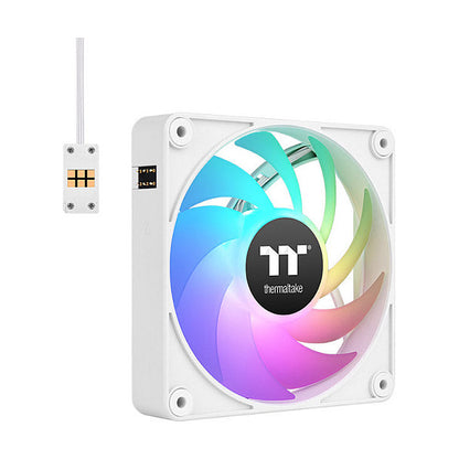 120mm Thermaltake CT120 EX ARGB Sync PC Cooling Fan White 3 Fan Pack