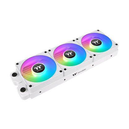 120mm Thermaltake CT120 EX ARGB Sync PC Cooling Fan White 3 Fan Pack