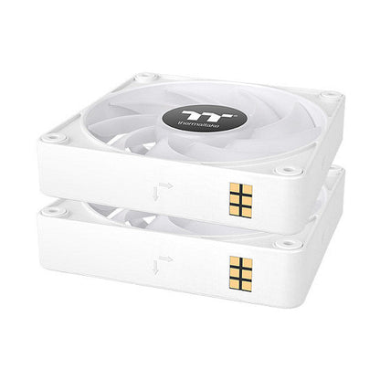 120mm Thermaltake CT120 EX ARGB Sync PC Cooling Fan White 3 Fan Pack