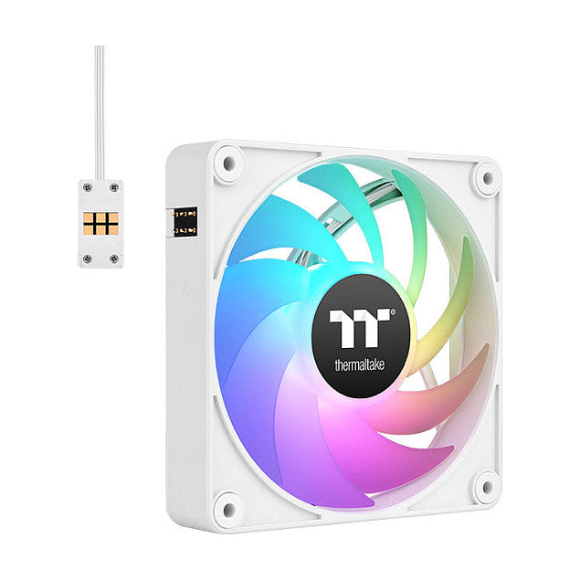 140mm Thermaltake CT140 EX ARGB Sync PC Cooling Fan White 3 Fan Pack