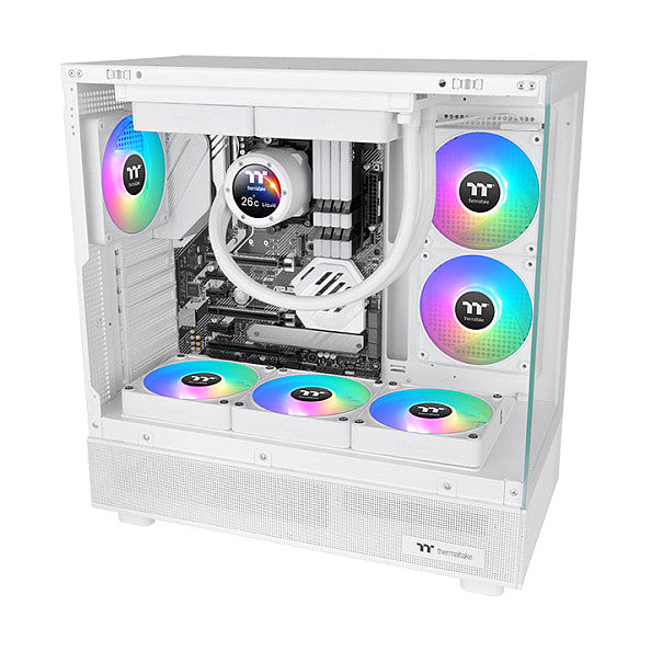 140mm Thermaltake CT140 EX Reverse ARGB Sync PC Cooling Fan White 3 Fan Pack