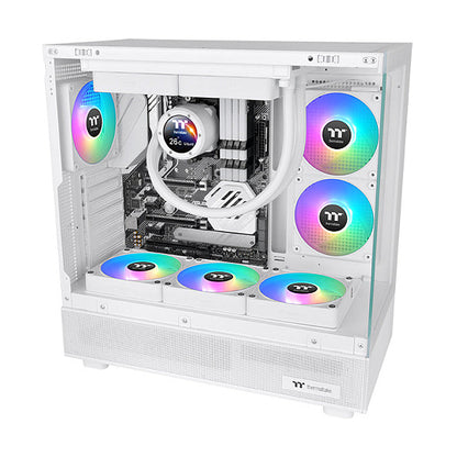 140mm Thermaltake CT140 EX Reverse ARGB Sync PC Cooling Fan White 3 Fan Pack