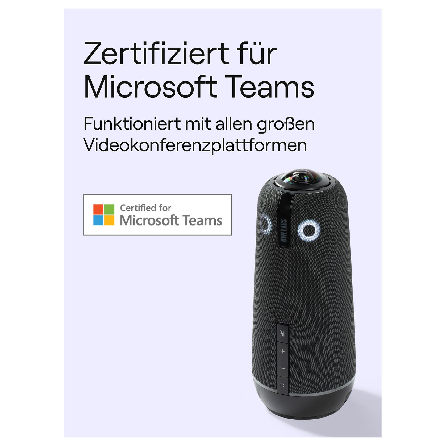 Owl Labs Meeting Owl 4+ 360-Degree 4K Smart Video Conference Camera Microphone and Speaker