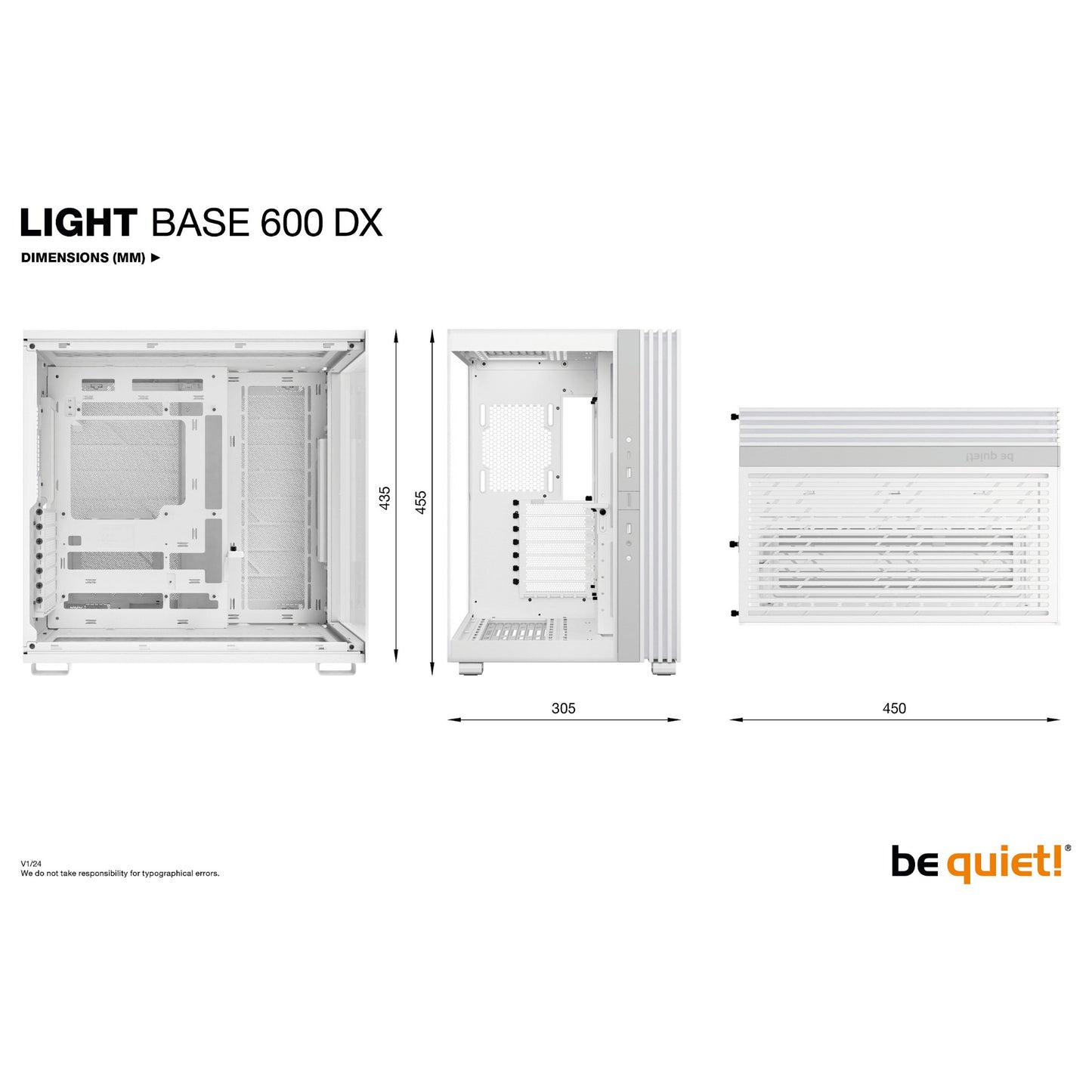 Midi be quiet! Light Base 600 DX white