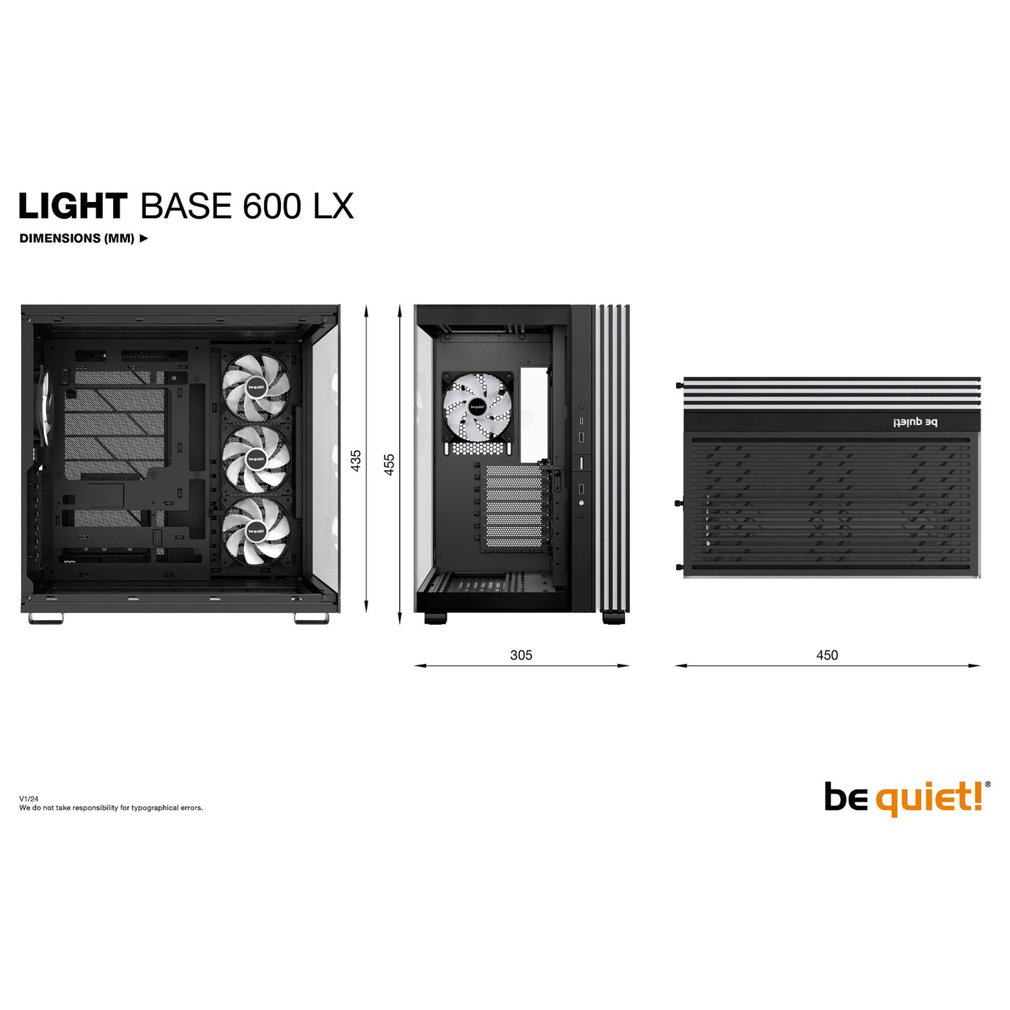 Midi be quiet! Light Base 600 LX black
