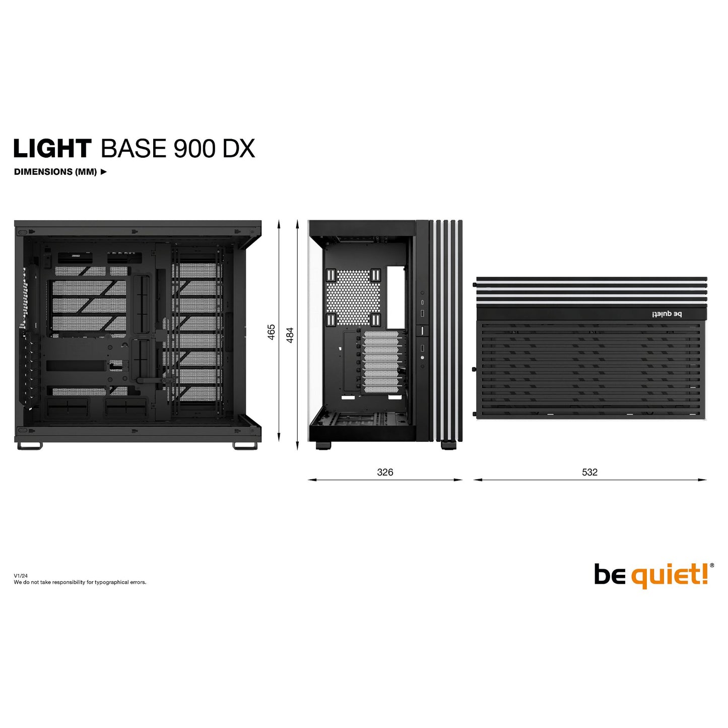 Midi be quiet! Light Base 900 DX black