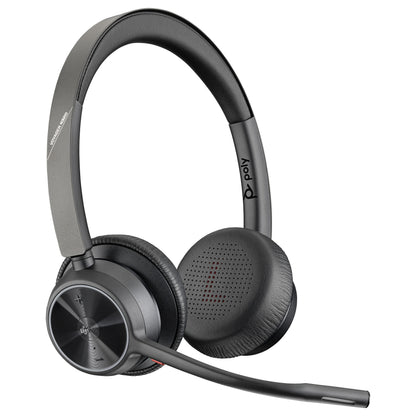 HP Poly Voyager 4320-M Microsoft Teams Certified USB-C Headset +BT700 dongle +Charging Stand (218479-01)