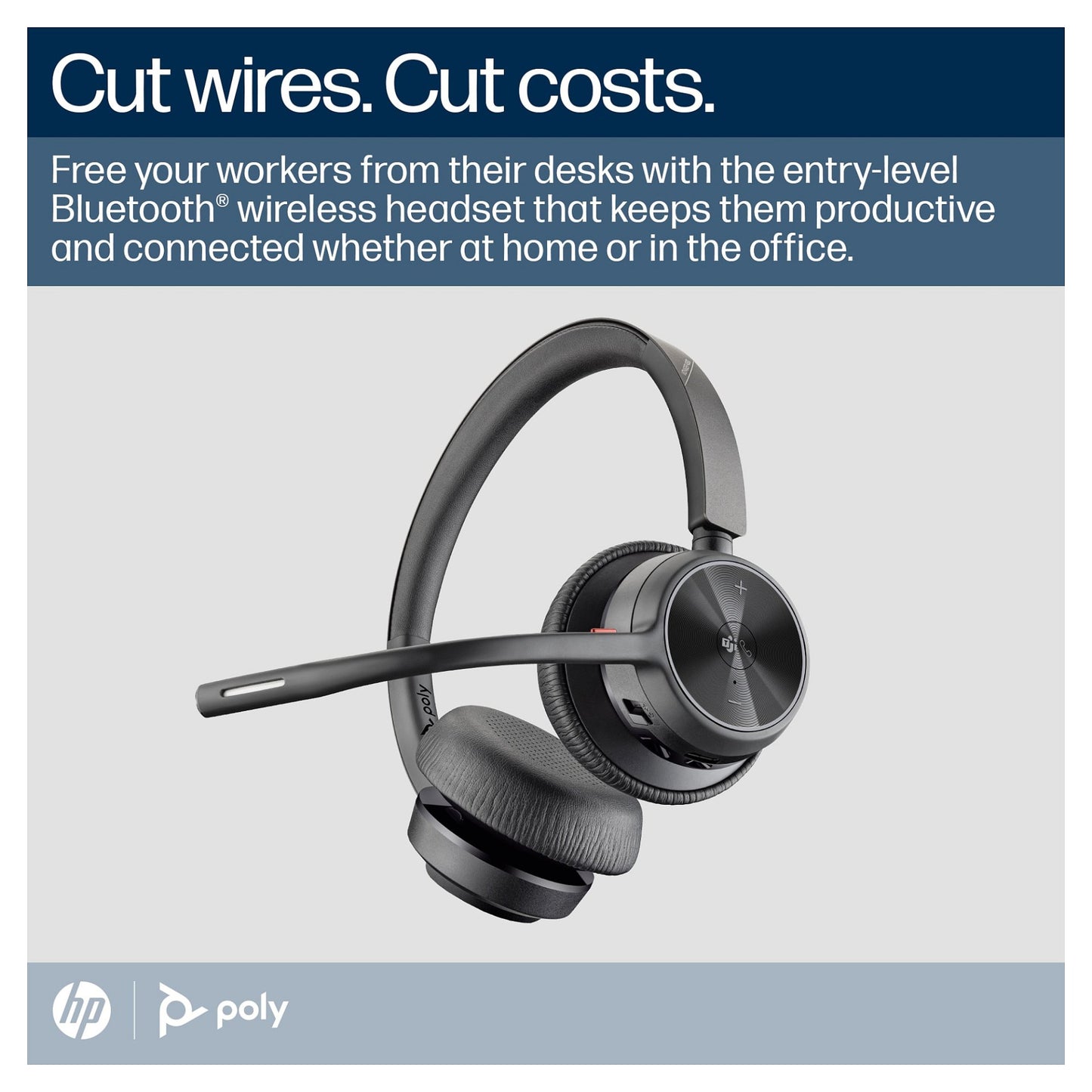 HP Poly Voyager 4320-M Microsoft Teams Certified USB-C Headset +BT700 dongle +Charging Stand (218479-01)