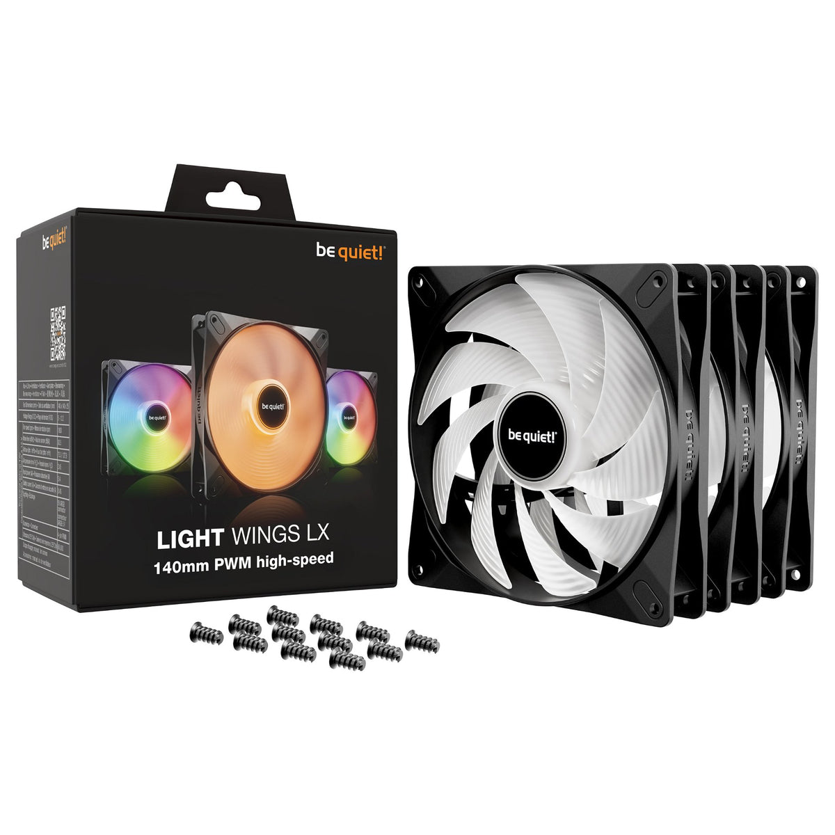 140mm be quiet! LIGHT WINGS LX PWM high-speed Triple-Pack