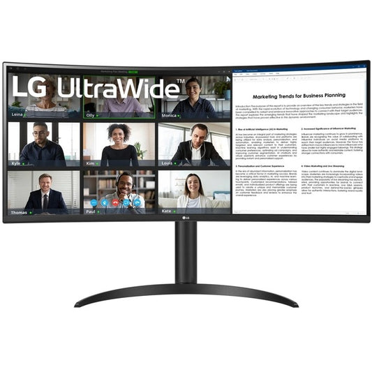 86,42cm/34" (3440x1440) LG Ultra Wide Curved 34WR55QK-B.AEU WQHD HDR10 5ms 2xHDMI DP USB-C