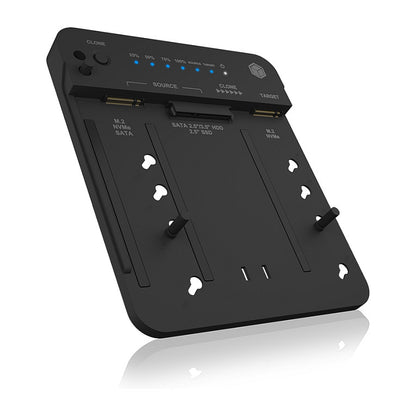 ICY BOX IB-2913MCL-C31 USB-C 3.2 Klon- und DockingStation für 2x M.2 NVMe/SATA SSD und 3,5"/2,5" HDD/SSD