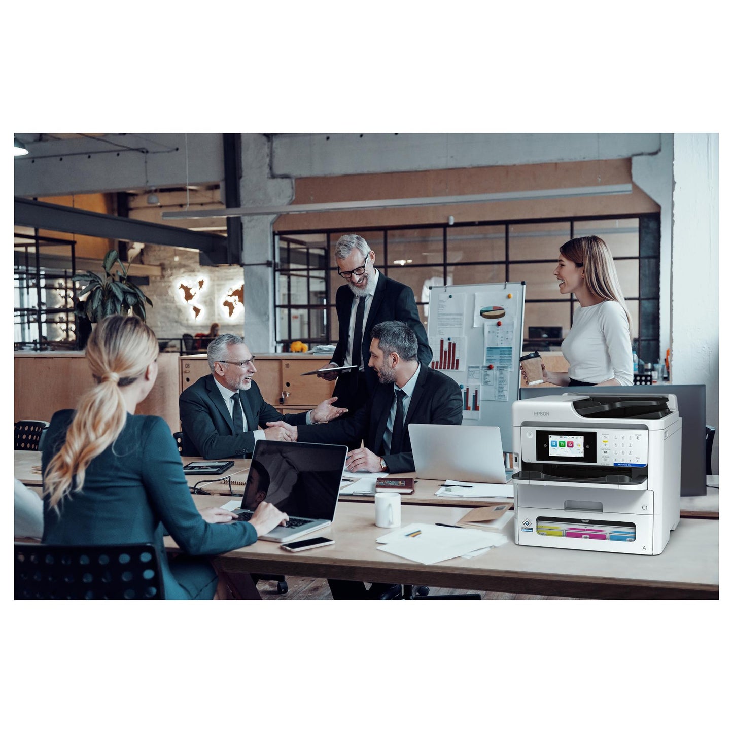 T Epson WorkForce Pro EM-C800RDWF Multifunktionsdrucker USB LAN WLAN 4800 x 1200 dpi 25 Seiten/Min