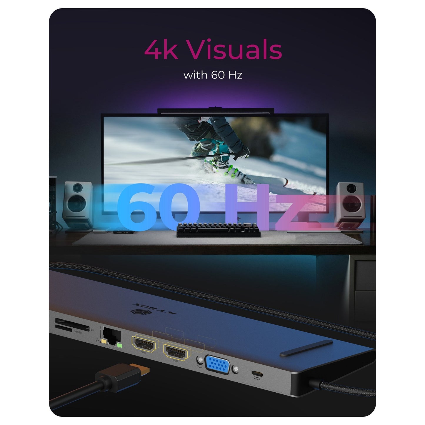 ICY BOX IB-DK2106a-CPD USB-C 11-in-1 PD 100W DockingStation