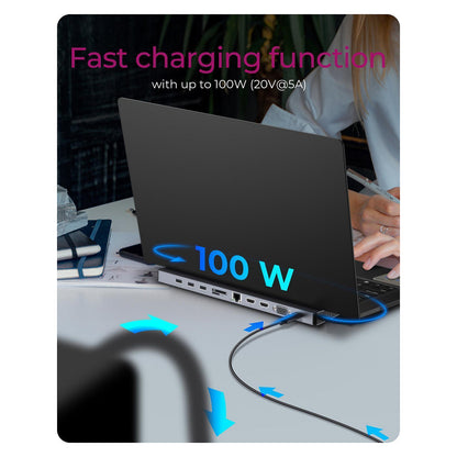 ICY BOX IB-DK2106a-CPD USB-C 11-in-1 PD 100W DockingStation