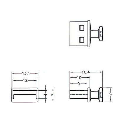 DeLock Staubschutz für USB Typ-A Buchse mit Griff 10-Pack Schwarz