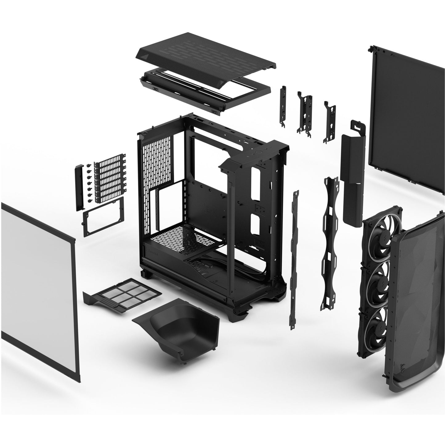Midi Fractal Design Meshify 3 Black RGB TG Light Tint