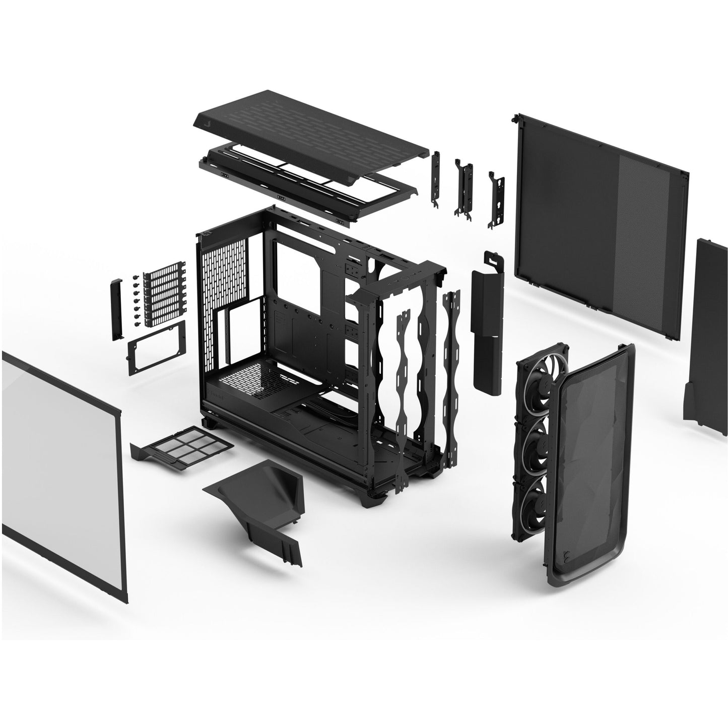 Midi Fractal Design Meshify 3 XL Black RGB TG Light Tint