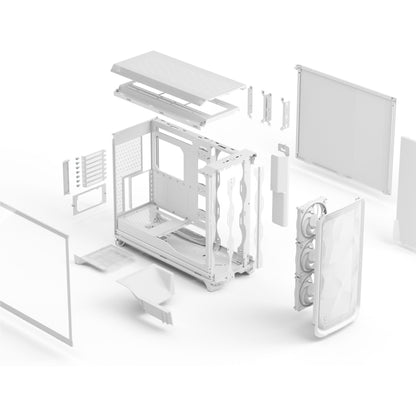 Midi Fractal Design Meshify 3 XL White RGB TG Light Tint