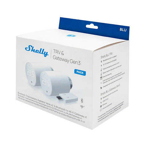 Shelly Plug & Play "2x Blu TRV & Blu Gateway Gen3" Heizkörperthermostat + Gateway