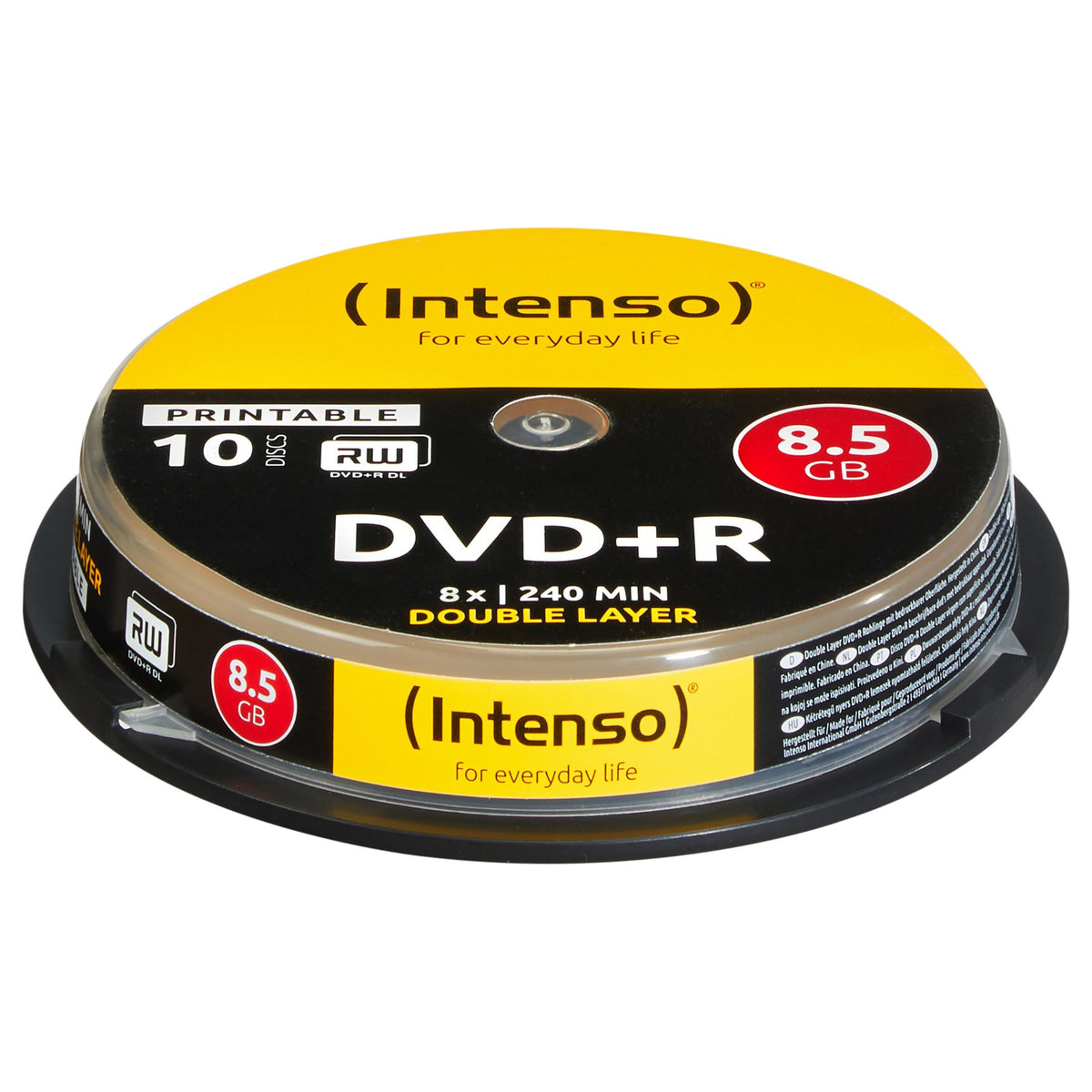 DVD 1x10 Intenso DVD+R 8,5GB 8x Speed, Double Layer printable