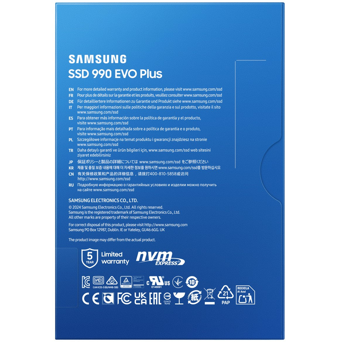 M.2 2TB Samsung 990 EVO Plus NVMe PCIe 5.0 x 2
