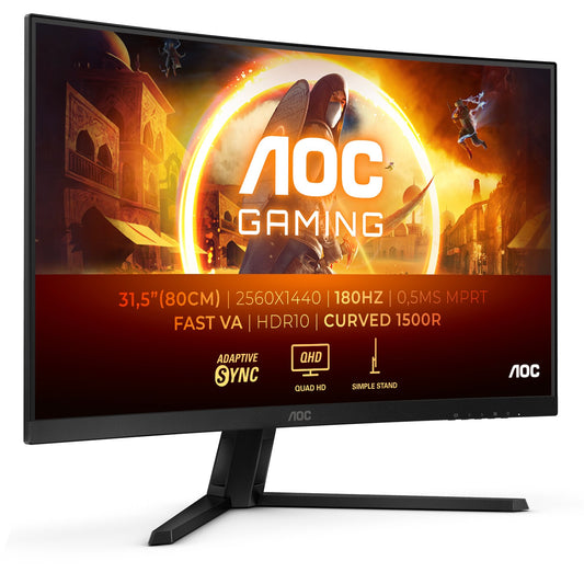 81,3cm/32" (2560x1440) AOC Gaming CQ32G4VE 16:9 QHD Curved FastVA 0,5ms 180Hz HDR10 HDMI DP Black