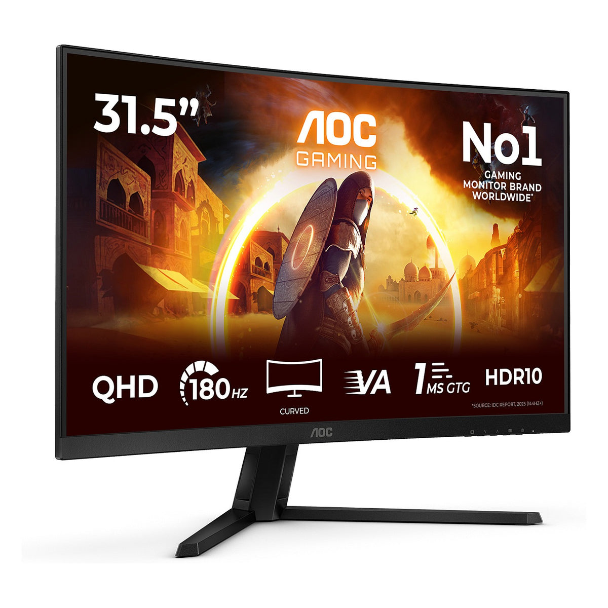 81,3cm/32" (2560x1440) AOC Gaming CQ32G4VE 16:9 QHD Curved FastVA 0,5ms 180Hz HDR10 HDMI DP Black