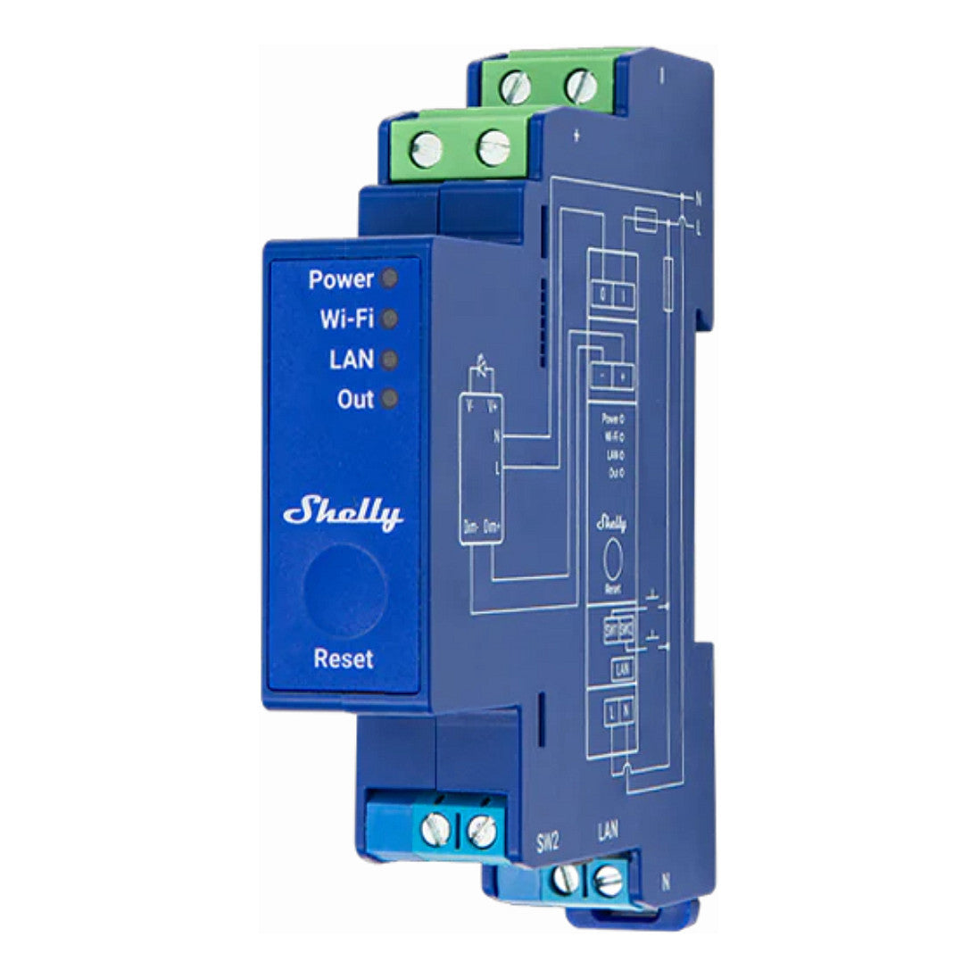 Shelly Relais "Pro Dimmer 0/1-10V PM" WLAN LAN BT Messfunktion DIN-Rail