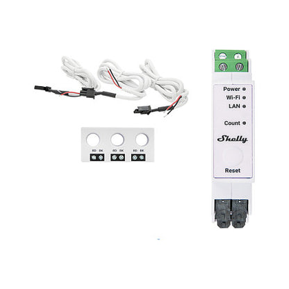 Shelly Relais "Pro 3EM-3CT63" WLAN LAN Stromzähler Inkl. CT Messfunktion BT DIN-Rail