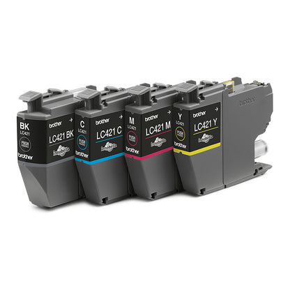Brother LC421 4er-Pack Schwarz, Gelb, Cyan, Magenta