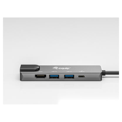 Equip Dock USB-C->HDMI.2xUSB3.0.GbE.100WPD 25cm si