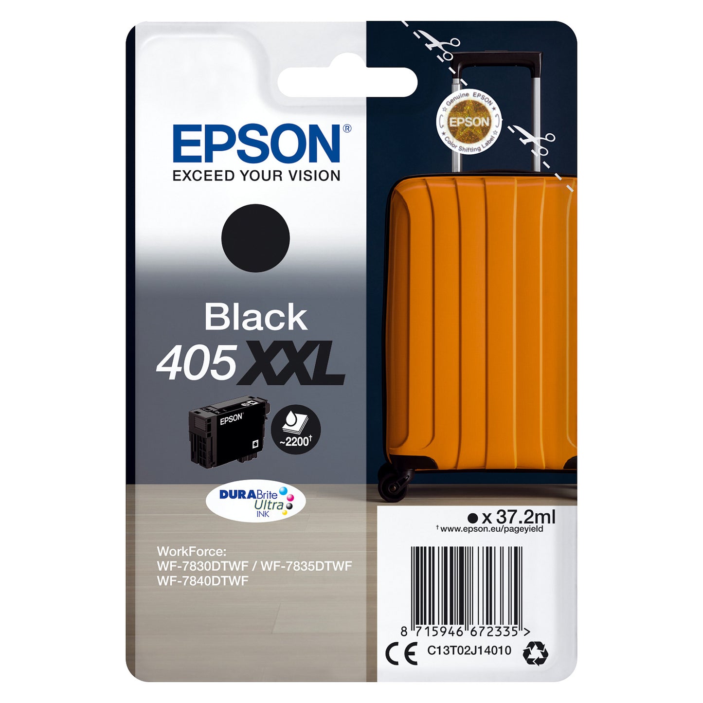 Epson Tinte 405XXL C13T02J14010 Schwarz bis zu 2.200 Seiten